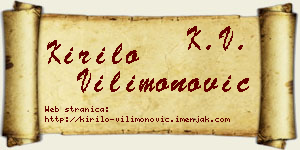 Kirilo Vilimonović vizit kartica